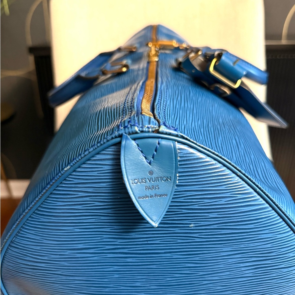 Louis Vuitton authentic Keepall 50 travel bag blue Epi leather unisex - Picture 10 of 16
